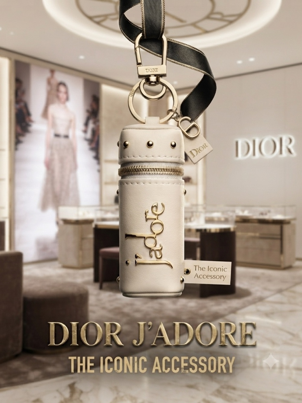 Dior Authentic J’Adore Lipstick Case Charmlet with Cd emblem